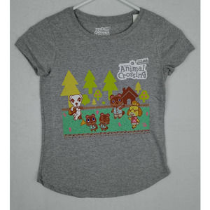 Girls' Nintendo Animal Crossing Short Sleeve T-Shirt Gray XS (4-5)
